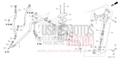 REAR BRAKE MASTER CYLINDER CBF125NAR de 2024